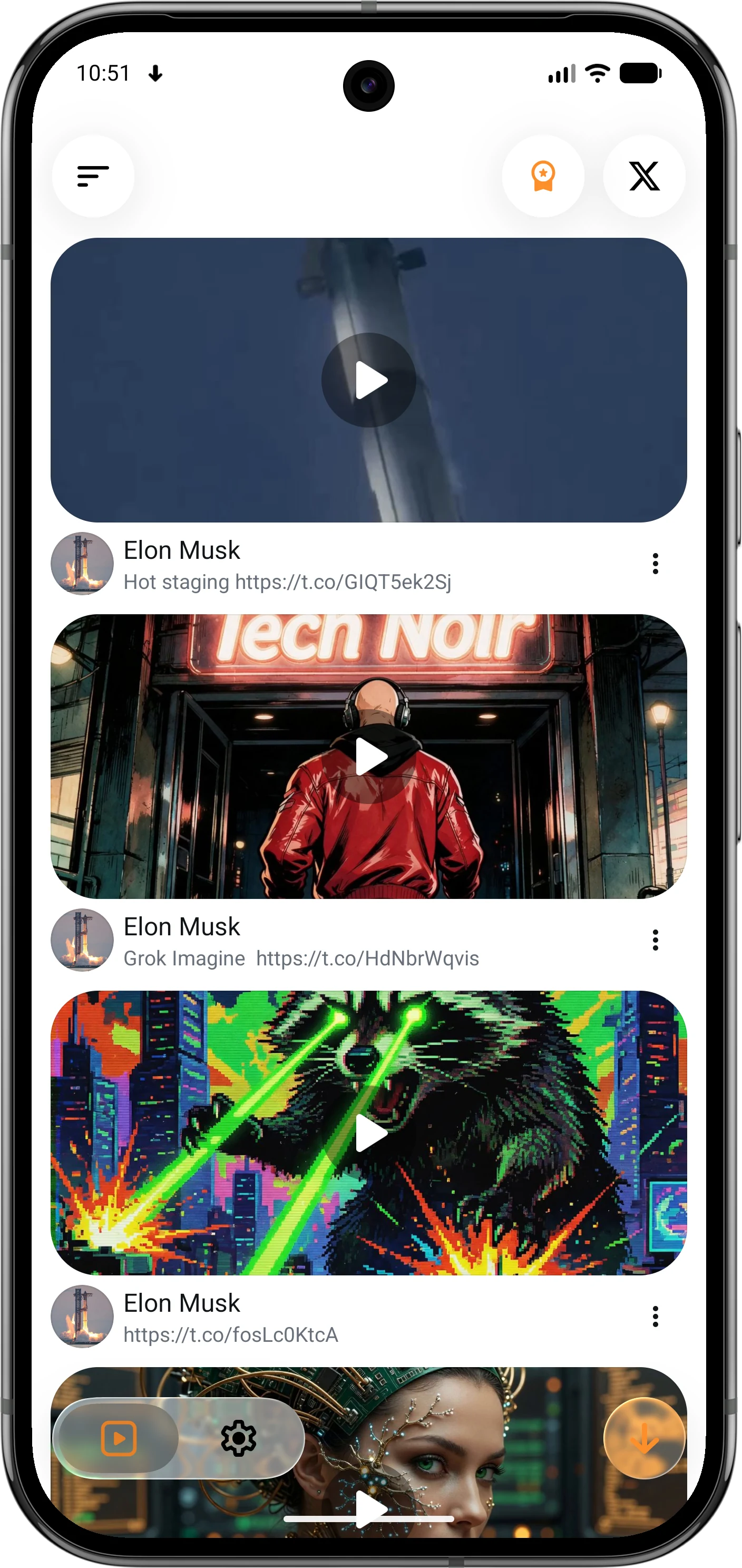 X Downloader media browser