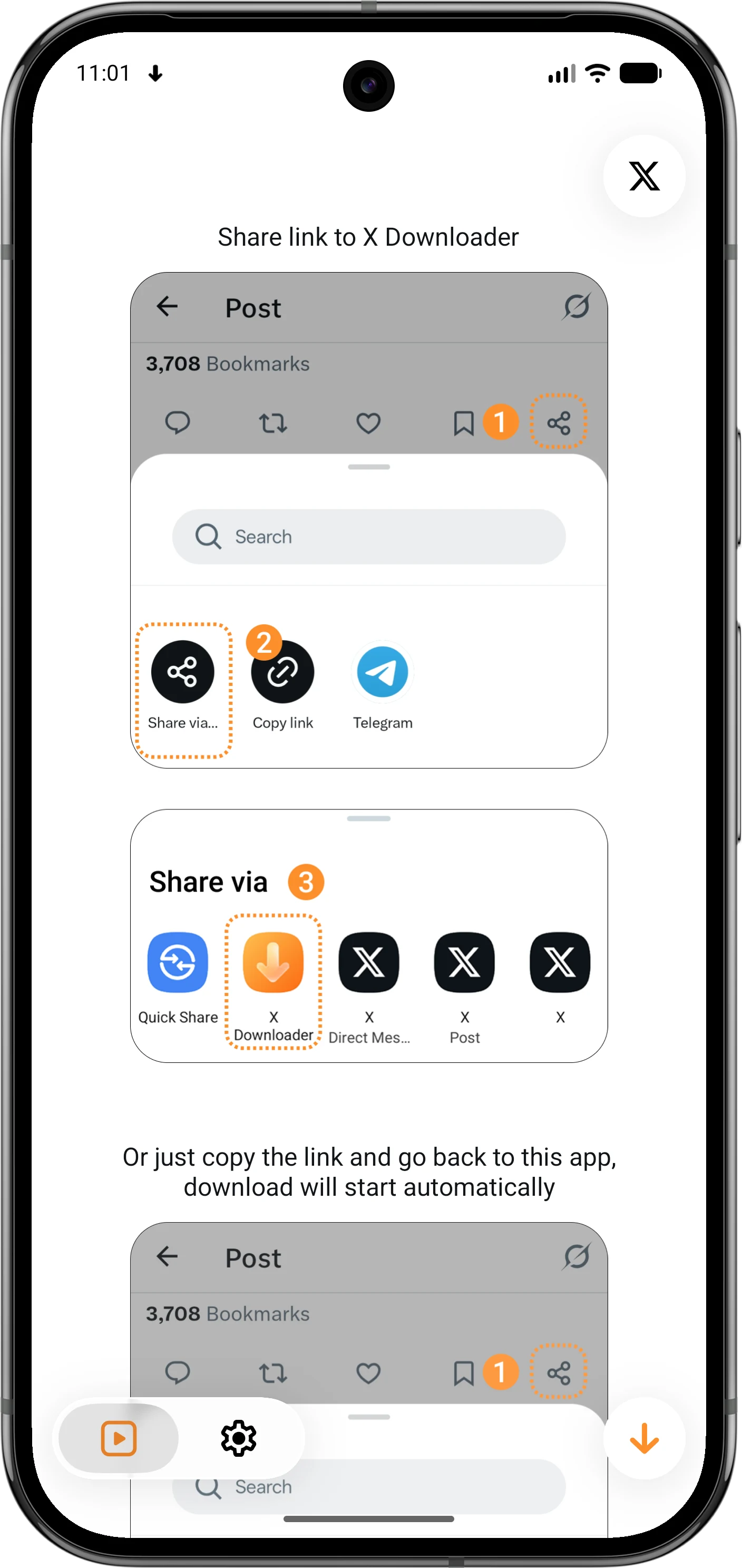 Start a Download Your Way in X Downloader